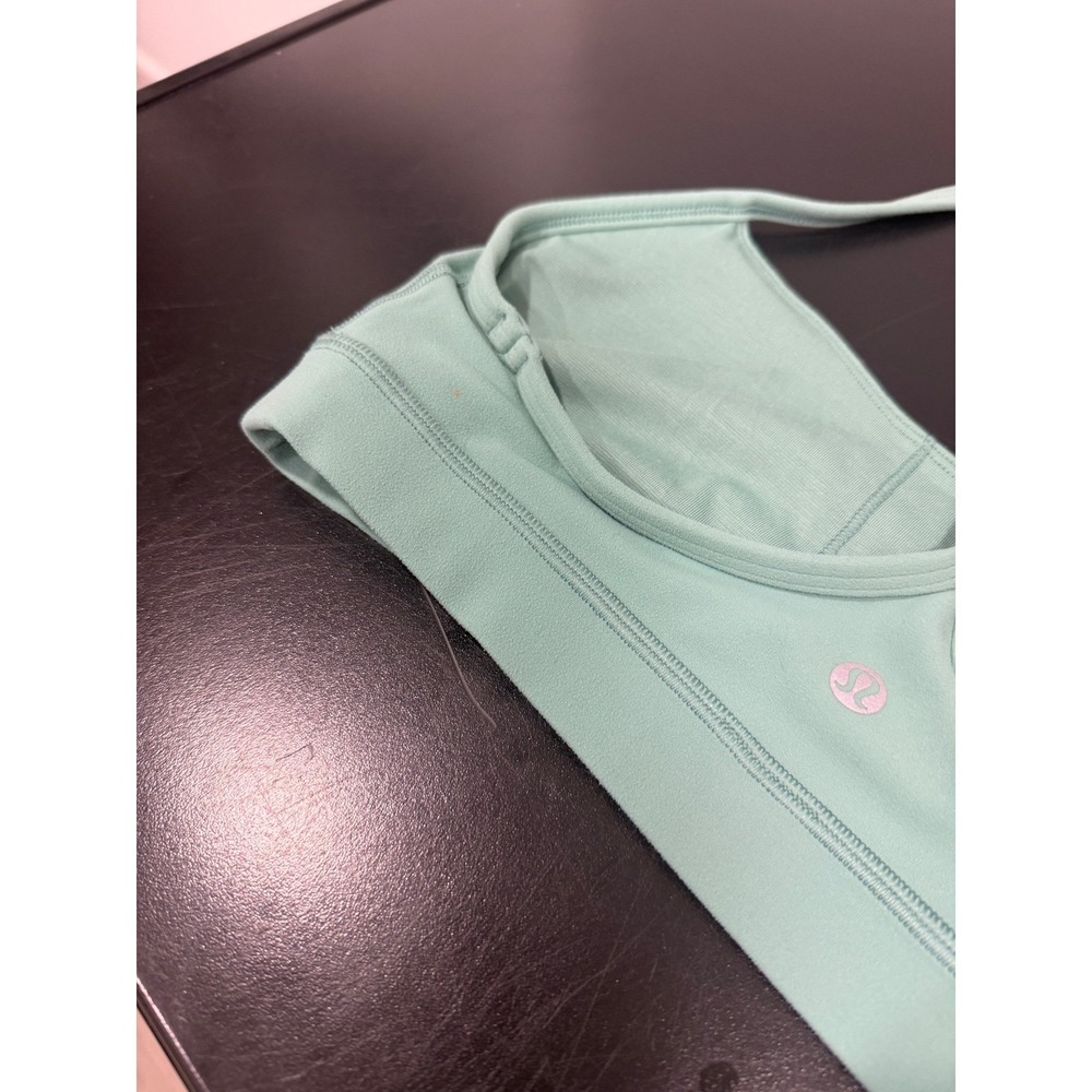 Lululemon Flow Y Nulu Bra Wild Mint Light Support A-C Cups W2DH5S Size 6 - Picture 8 of 10